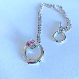 PACHA Ibiza Accessories Rhinestones Silver tone Cherry Necklace 🍒